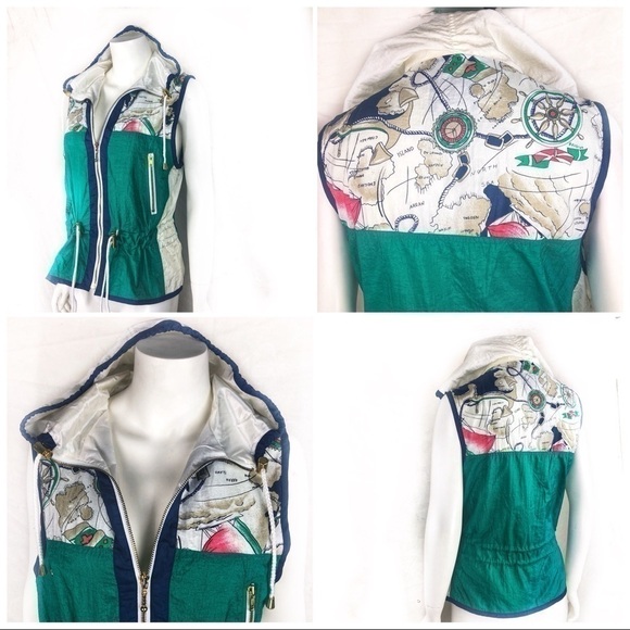 EUC-VINTAGE ActiveFrontier Hooded Windbreaker Vest - Picture 9 of 9